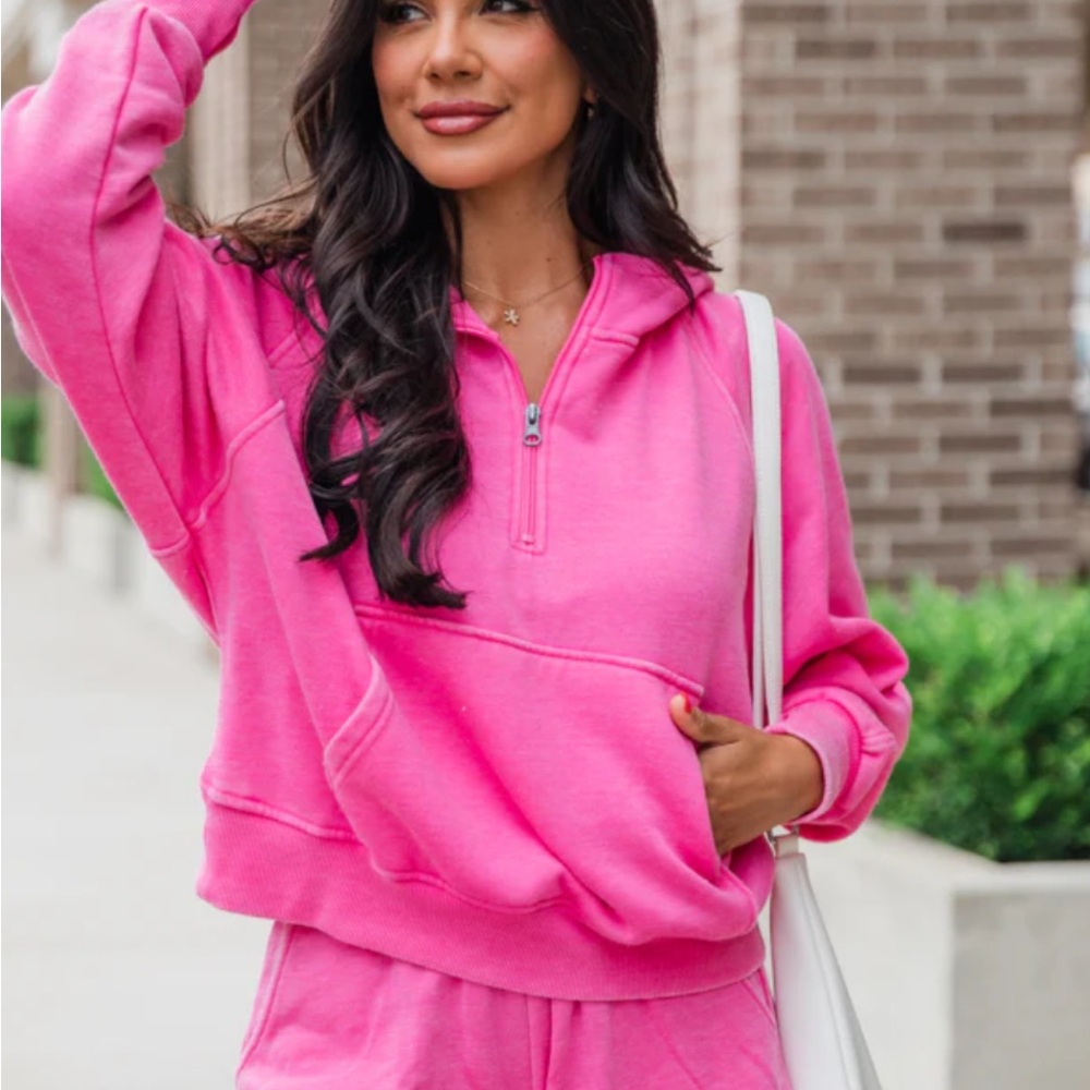 Pink Lily Taupe hoodie